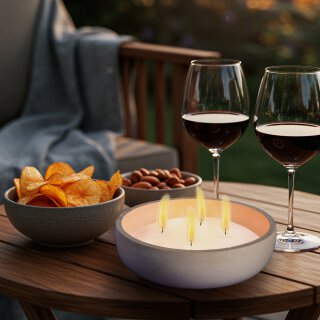 Medi-Impulse Kerzenschale aus Beton Komplettset